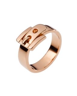 Michael Kors Buckle Ring, Rose Golden   Neiman Marcus
