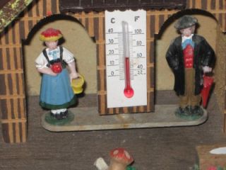 Vintage Toggili Weather House Barometer Thermometer