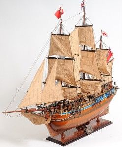 HMS Bounty Wooden Tall Ship Model Sailboat 37 Boat Fully Assembled
