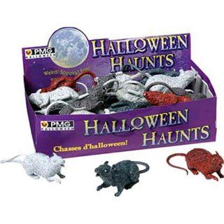 24 Realistic Rubber Rats Halloween Prop
