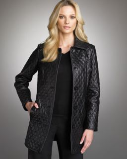 Neiman Marcus Quilted Leather Jacket   Neiman Marcus