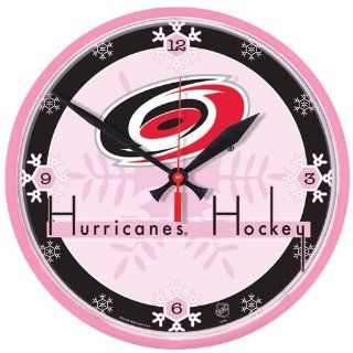 Carolina Hurricanes Pink Round Clock