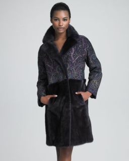 Alice + Olivia Campbell Fox Fur Collar Coat   