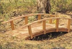 These plans are for a wooden bridge that will look great spanning your