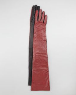 Missoni Opera Length Leather Gloves, Black   Neiman Marcus