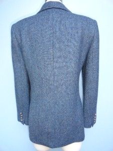 Ralph Lauren Petite Womens Wool Herringbone Blazer Jacket 12 P