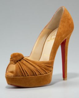 Christian Louboutin Knotted Suede Pump   