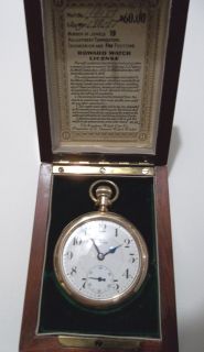 Antique E Howard 19 Jewel 1908 Large Pocket Watch with Box 