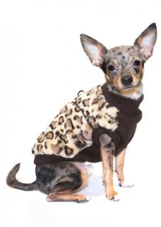 Hip Doggie Super Soft Brown Cheetah Print Mink Dog Vest