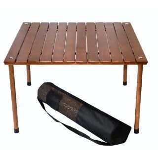 Table in a Bag W2716 Low Wood Portable Table with Carrying