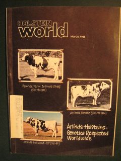 HOLSTEIN WORLD 1988 ARLINDA HOLSTEINS TRIBUTE ISSUE + CRESCENT BEAUTY
