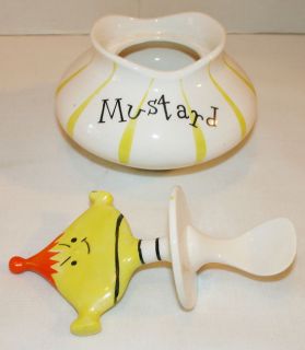 Holt Howard 1958 Pixie Pixieware Mustard Jar w Spoon