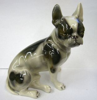 Vintage Keramos Vienna Austria Boston Terrier 6 Figurine