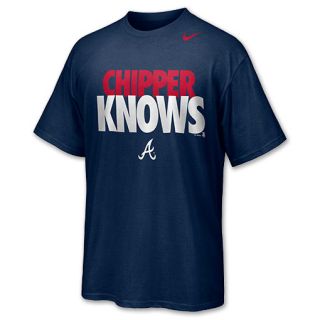 Nike MLB Atlanta Braves Chipper Knows Mens Tee Shirt
