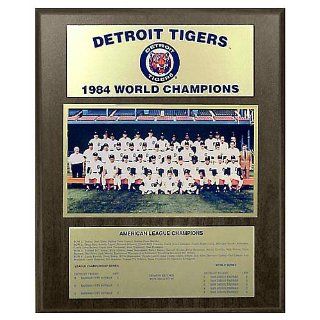 MLB Tigers 1984 World Series Plaque: Sports & Outdoors