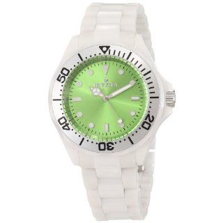 Invicta Womens 11302 Ceramics Lime Green Dial White Ceramic Watch