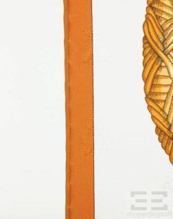 Hermes Orange Gold Silk Jacquard Bees Annie Faivre Amours 90cm