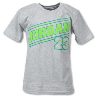Jordan AJ 23 Angle Kids Tee Shirt Grey Heather