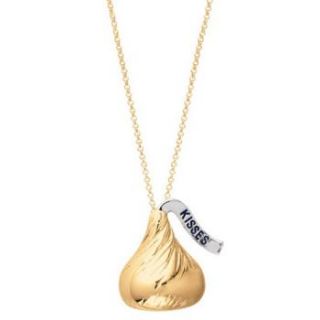 Hersheys Kisses Medium Pendant Necklace 14k Yellow Gold