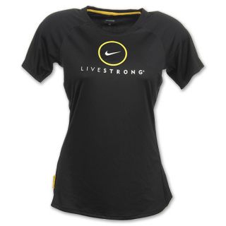 Nike LIVESTRONG Miler II Womens Tee Shirt Black