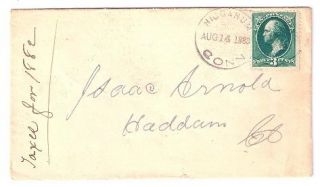 1889 higganum ct vintage post office postal cover description full
