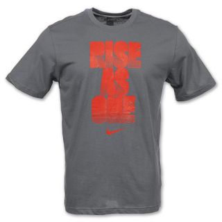Nike Rise as One Mens Tee Shirt Grey/Red