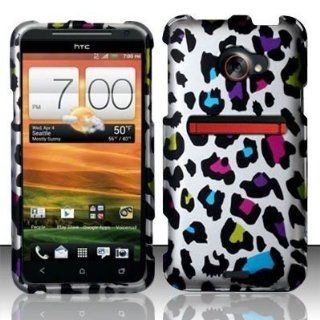Rainbow Leopard Hard Plastic Rubberized Snap On Case For