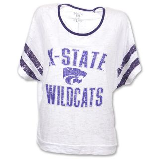 Kansas State Wildcats Burn Batwing NCAA Womens Tee Shirt