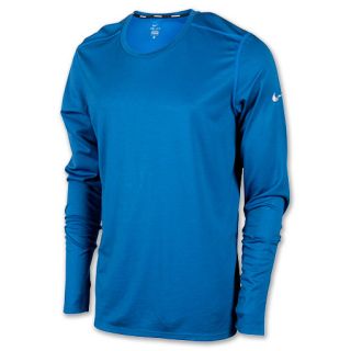 Nike Dri FIT Wool Mens Running Shirt Blue