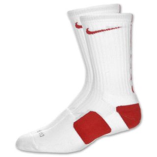 Nike Elite Mens Basketball Crew Socks White