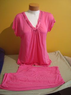 Carole Hochman Midnight 2 PC Pajama Set Modal Pink XXL
