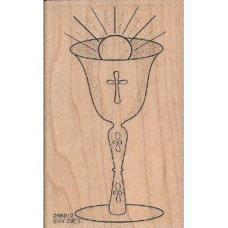 Communion Chalice Wood Mounted Rubber Stamp (K912