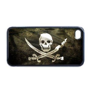 Skull and crossbones Apple RUBBER iPhone 4 or 4s Case