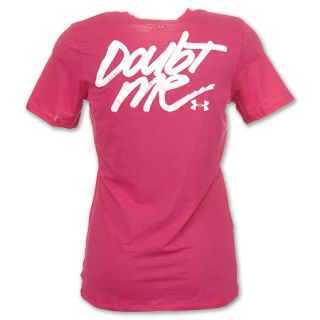 Under Armour Doubt Me Womens Brush Tee Shirt Pink