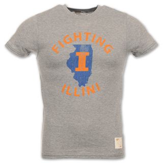 Illinois Fighting Illini Retro Logo Mens Tee Shirt