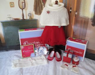 American Girl Holiday Outfit Accessories Merry and Bright New in Boxes