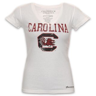 Womens South Carolina Gamecocks NCAA Clipper V Neck Tee