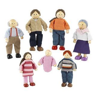 Kidkraft Girls Boys 7Pc Caucasian Family Mini Doll Set