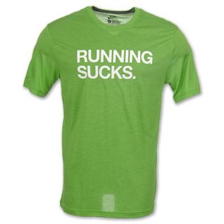 Nike Running Sucks Mens Tee Shirt Green Apple