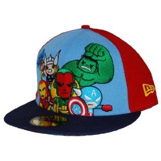  Marvel Mens The Avengers Multi New Era 59 Fifty Hat , 7 1/8 Clothing