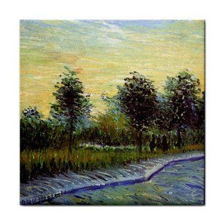 Lane in Voyer Dargenson Park By Vincent Van Gogh Tile