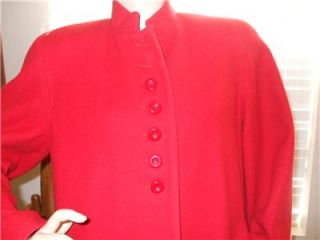Vintage Benard Holtzman Harve Benard Ltd Red Wool Coat