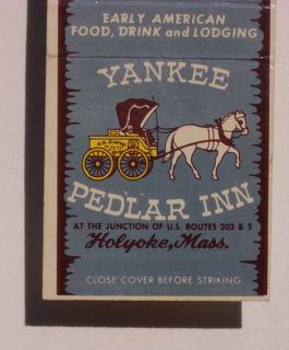1960s Matchbook Yankee Pedlar Inn Horse Holyoke MA MB