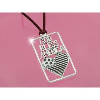 GOD BLESS AMERICA SILVER PLATED HANGING ORNAMENT