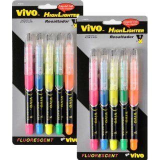 Vivo Vx Liquid Highlighters, 10 Highlighters Total, 2 Each