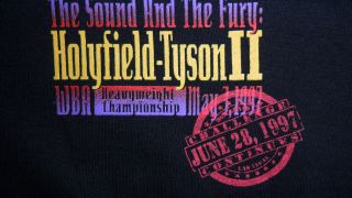 Holyfield Tyson 2 Shirt Vtg 90s Mike Evander Boxing XL