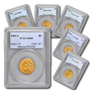   $5.00 Liberty Gold Coins (MS 61)   (PCGS ONLY!): Everything Else