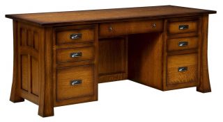  Computer Desk Solid Wood Home Office Furniture File Mission New