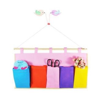 Home Gadget Holder Organization Wall Cloth Hanging Storage Bags Case 5
