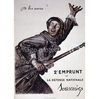 Vintage WWii French Propaganda Poster On Les Aura Home